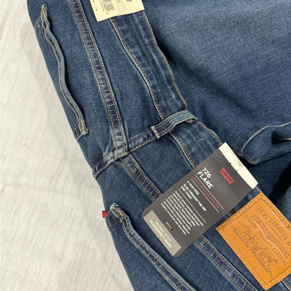 Levi’s Bell bottom flare jeans 32x32 blue stellar stretch 726 Flare - Picture 2 of 4